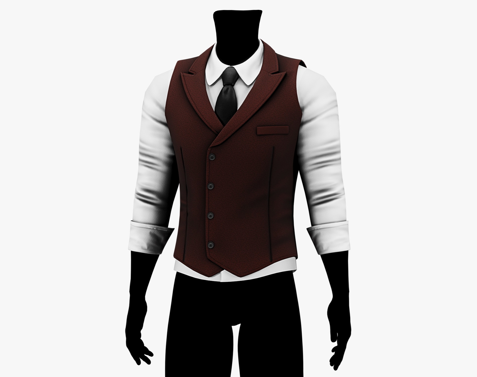 Suit Vest + Shirt Mafia Style Pack 02 | WOLVES STUDIO