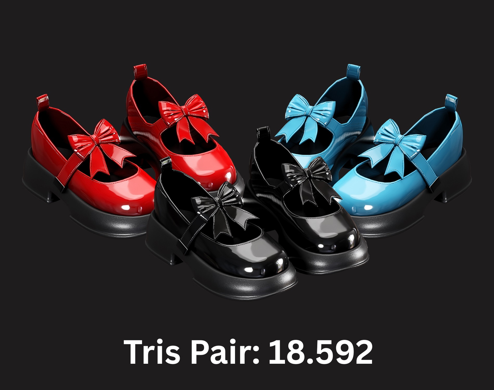 Shoes Pack 2 - Mary Jane Glossy Varnish | WOLVES STUDIO