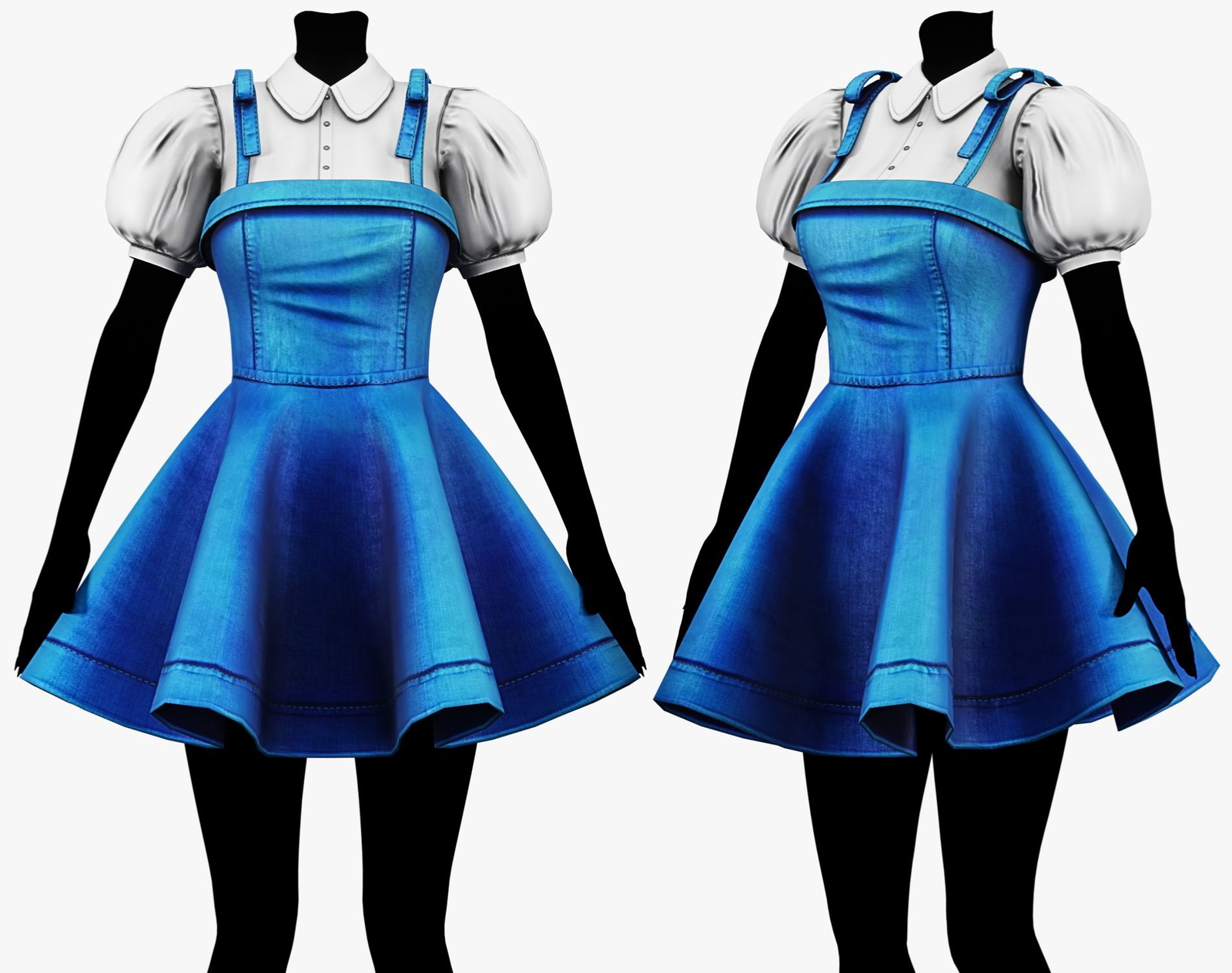 Wonderland Outfit Pack - Dress, Blouse, Socks, Shoes, Bow Headband | WOLVES STUDIO