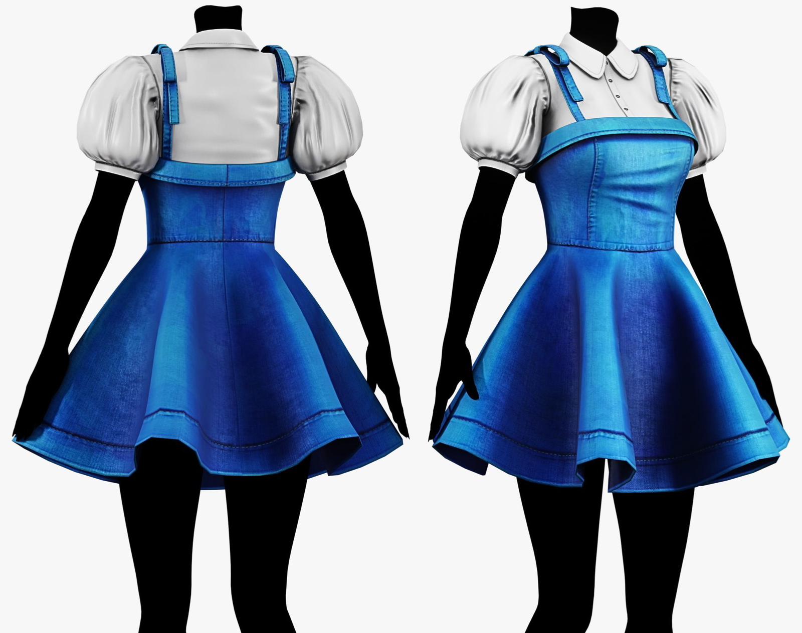 Wonderland Outfit Pack - Dress, Blouse, Socks, Shoes, Bow Headband | WOLVES STUDIO