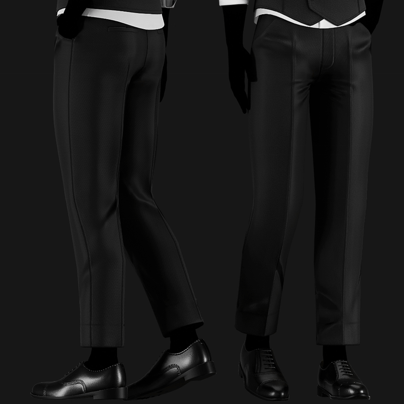 Suit Pants + Belt Mafia Style Pack 01 | WOLVES STUDIO