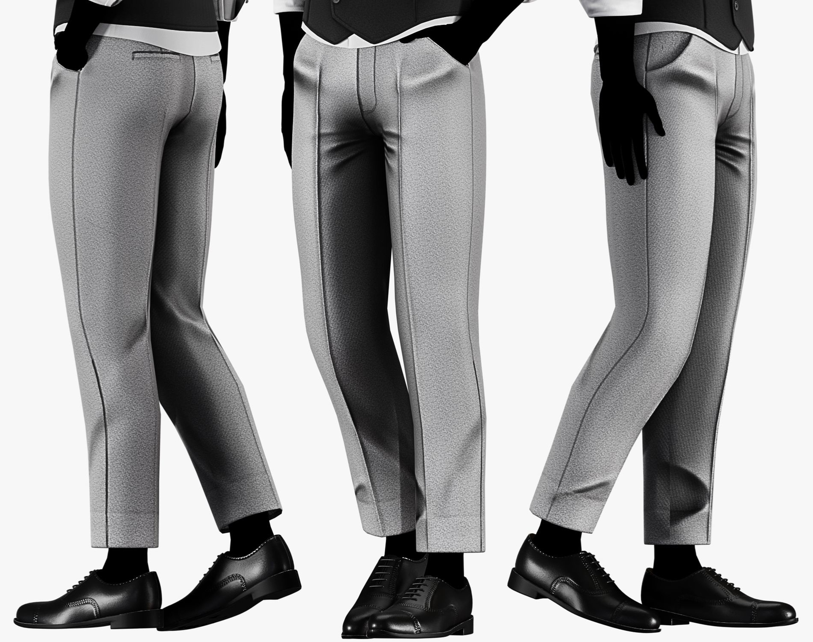 Suit Pants + Belt Mafia Style Pack 01 | WOLVES STUDIO