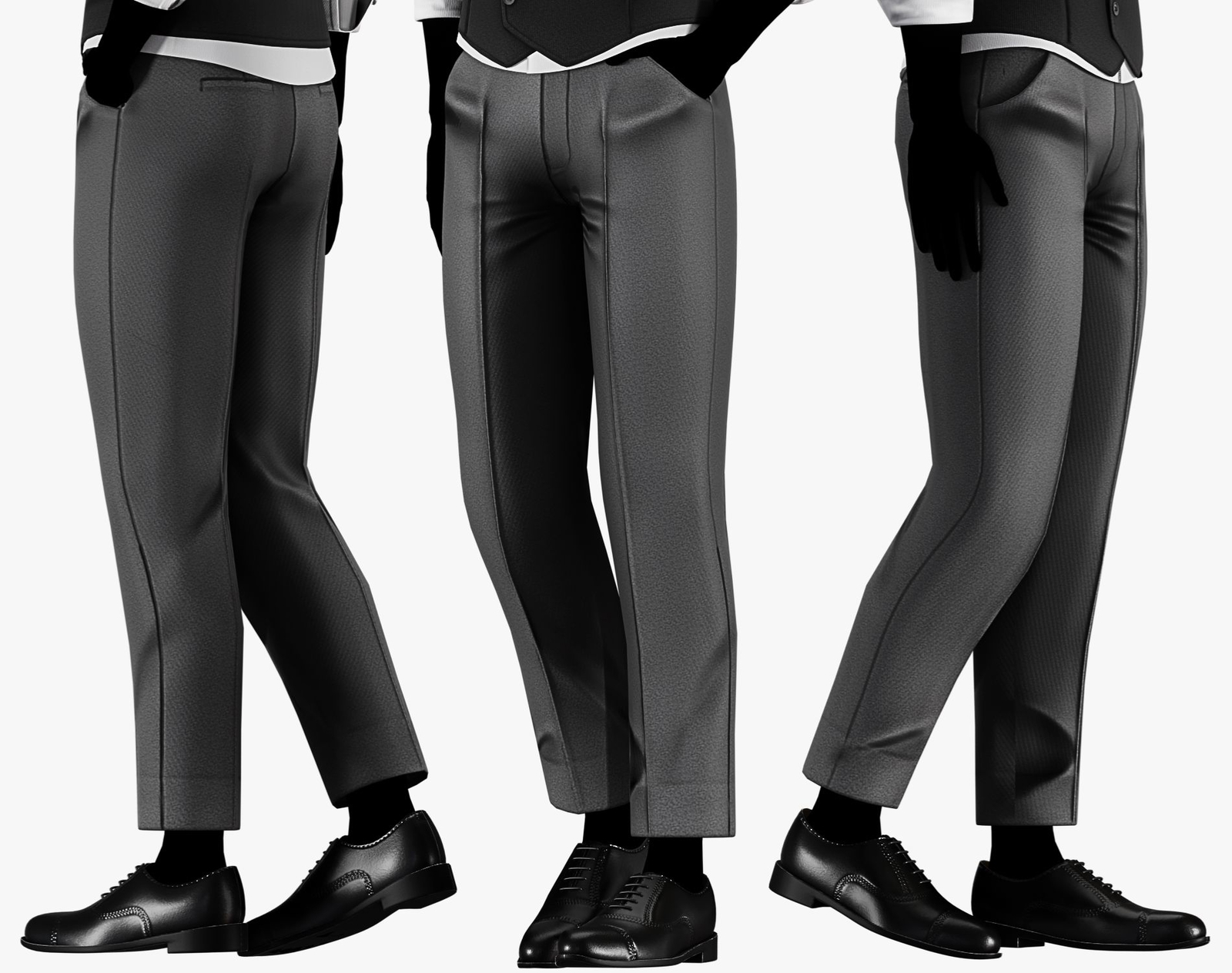 Suit Pants + Belt Mafia Style Pack 01 | WOLVES STUDIO