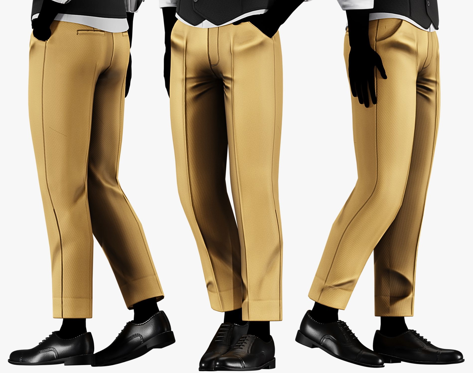 Suit Pants + Belt Mafia Style Pack 01 | WOLVES STUDIO