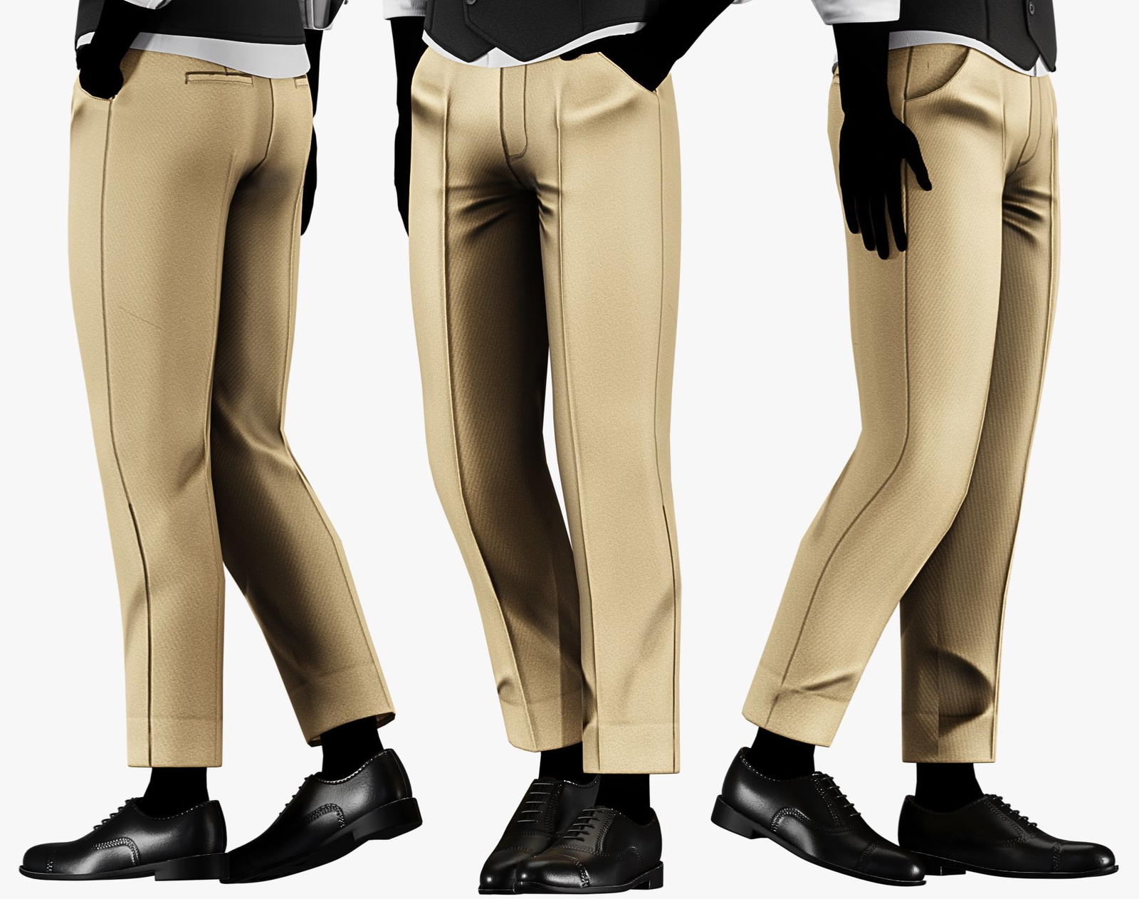 Suit Pants + Belt Mafia Style Pack 01 | WOLVES STUDIO