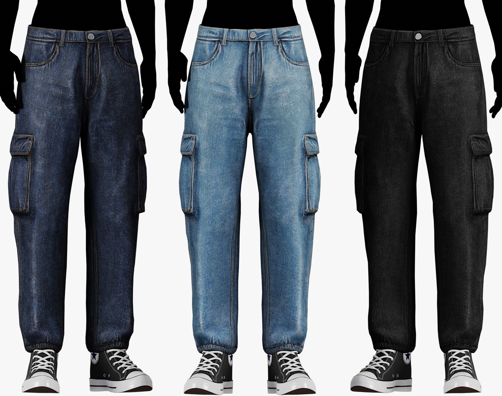 Denim Jogger Pants 3 in 1 Pack | WOLVES STUDIO