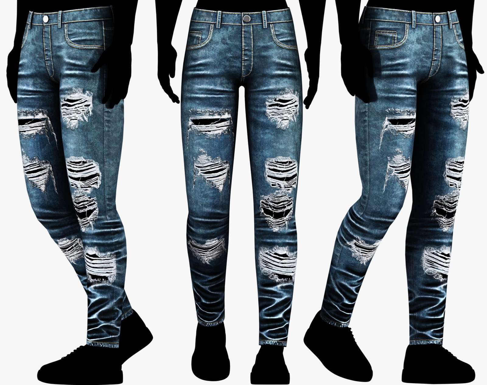 Denim Skinny Pants 3 in 1 Pack | WOLVES STUDIO