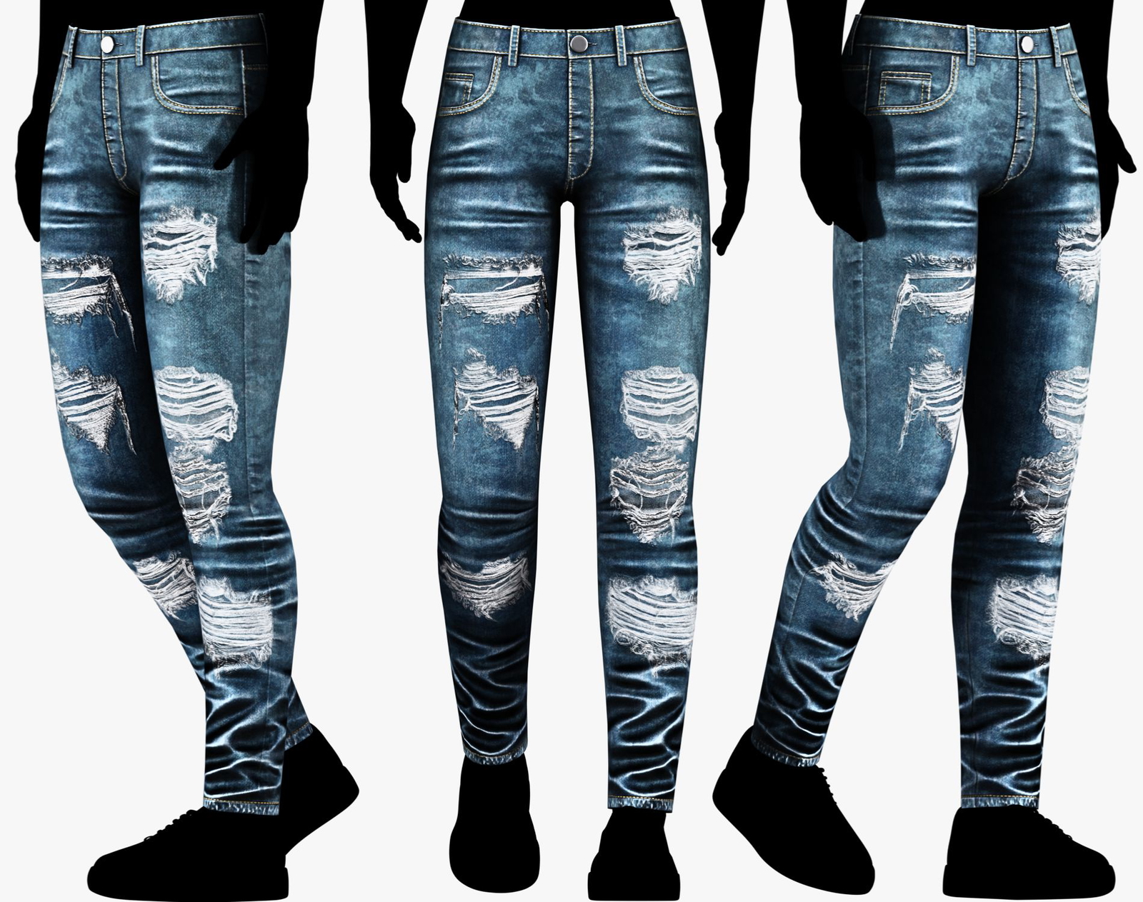 Denim Skinny Pants 3 in 1 Pack | WOLVES STUDIO