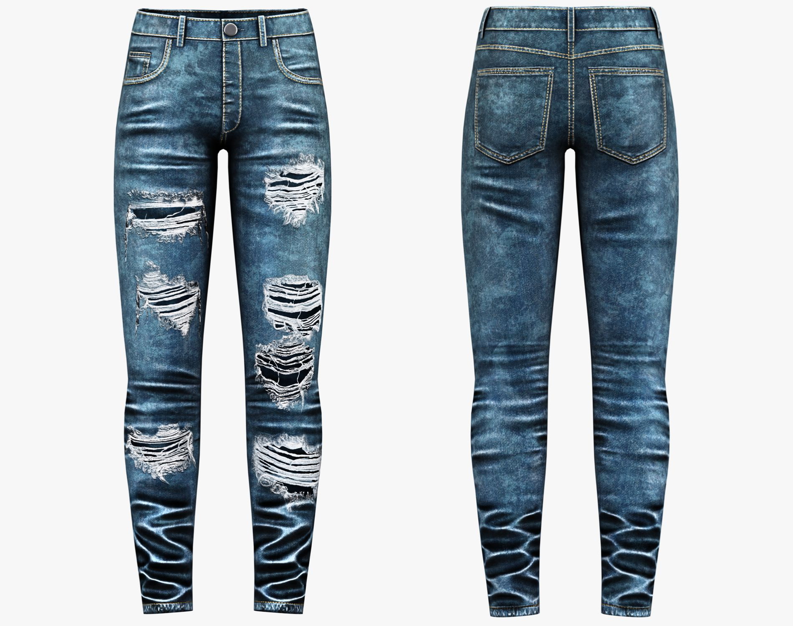 Denim Skinny Pants 3 in 1 Pack | WOLVES STUDIO