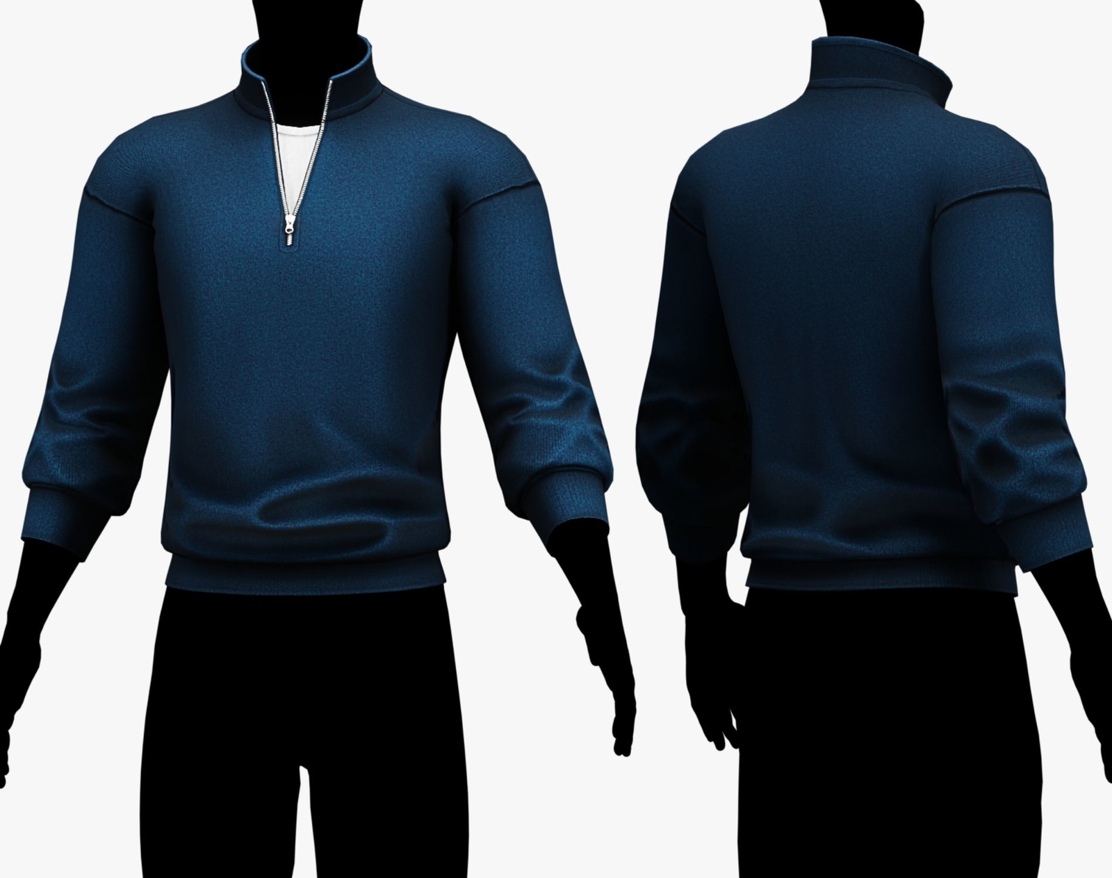 Cashmere Sweater & Tanktop Set - High-Quality Game-Ready 3D Clothing Asset | WOLVES STUDIO