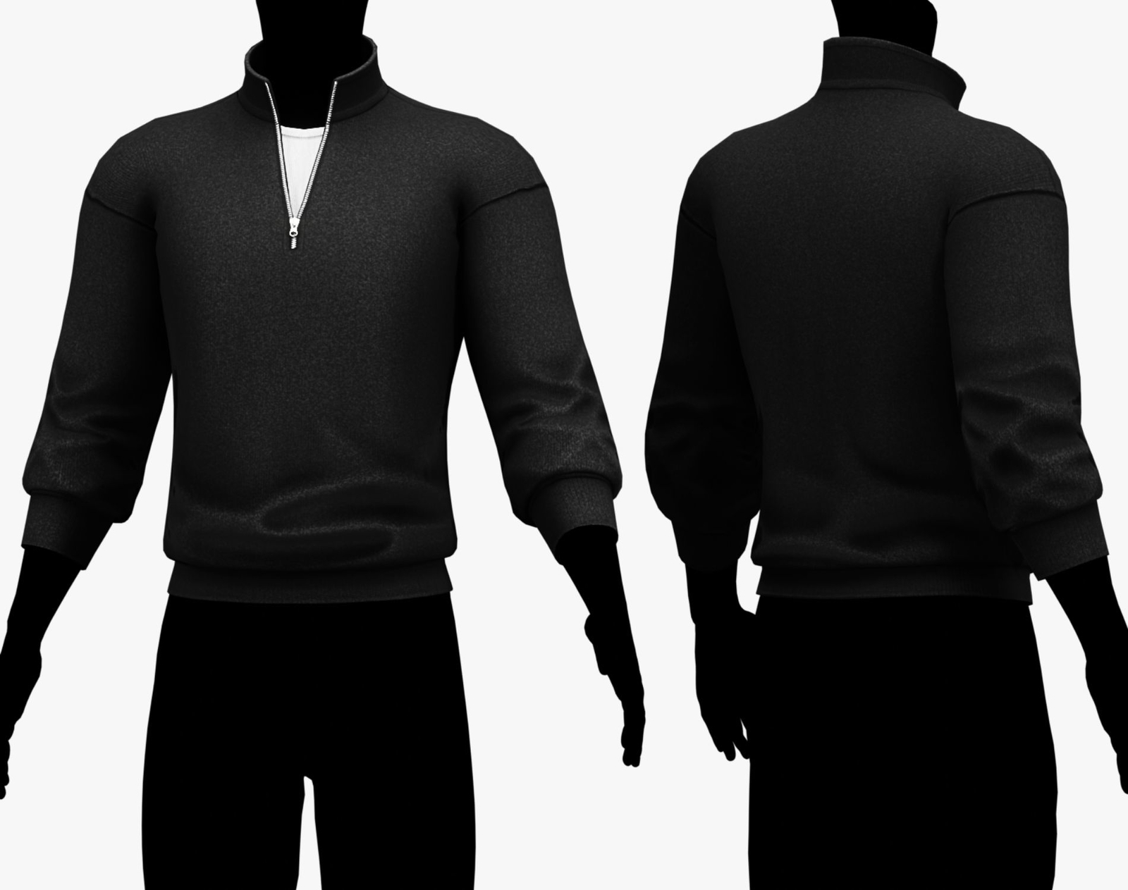 Cashmere Sweater & Tanktop Set - High-Quality Game-Ready 3D Clothing Asset | WOLVES STUDIO