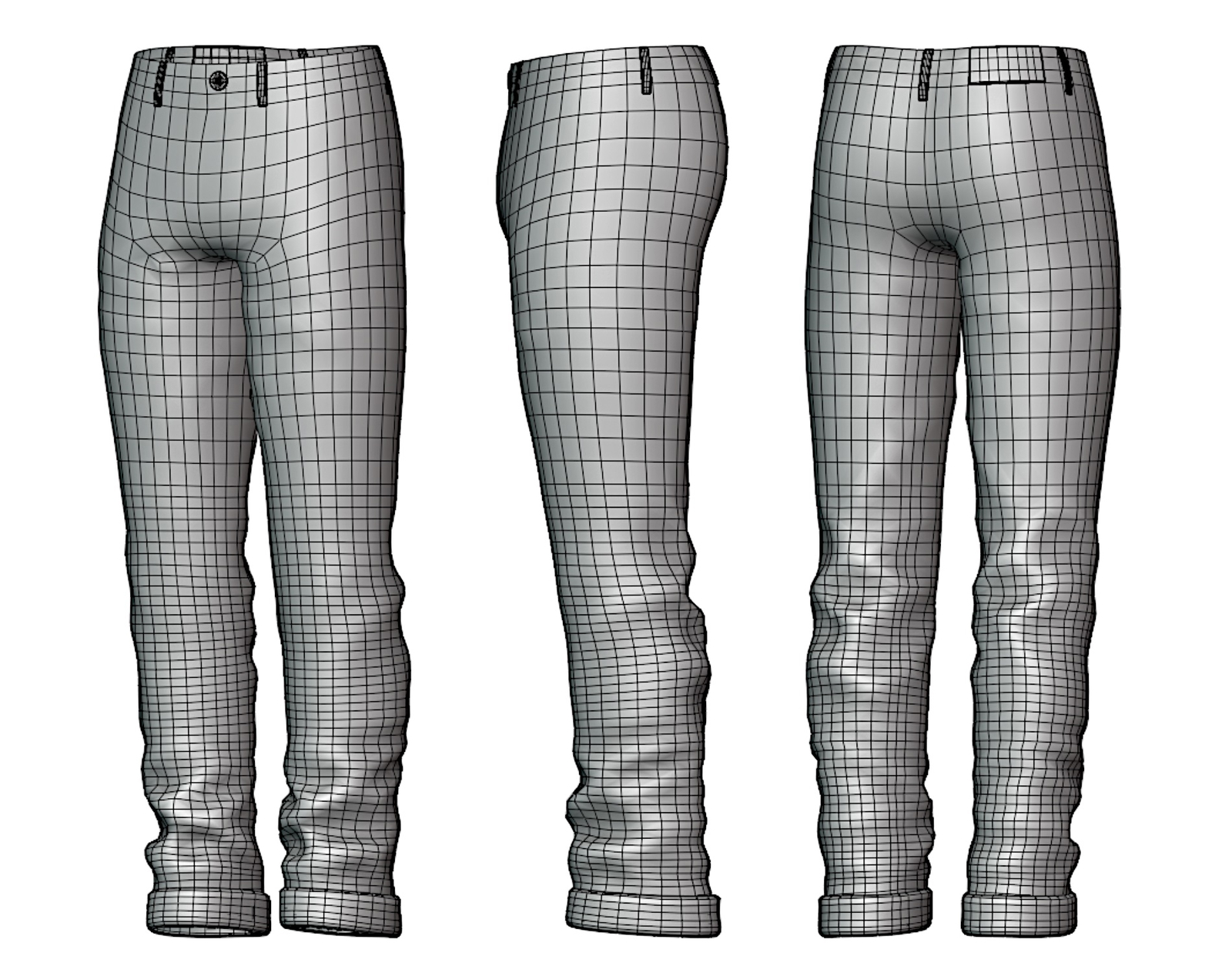 Male Casual Jeans Pants Pack - Game-Ready 3D Model | PBR 4K Denim | WOLVES STUDIO