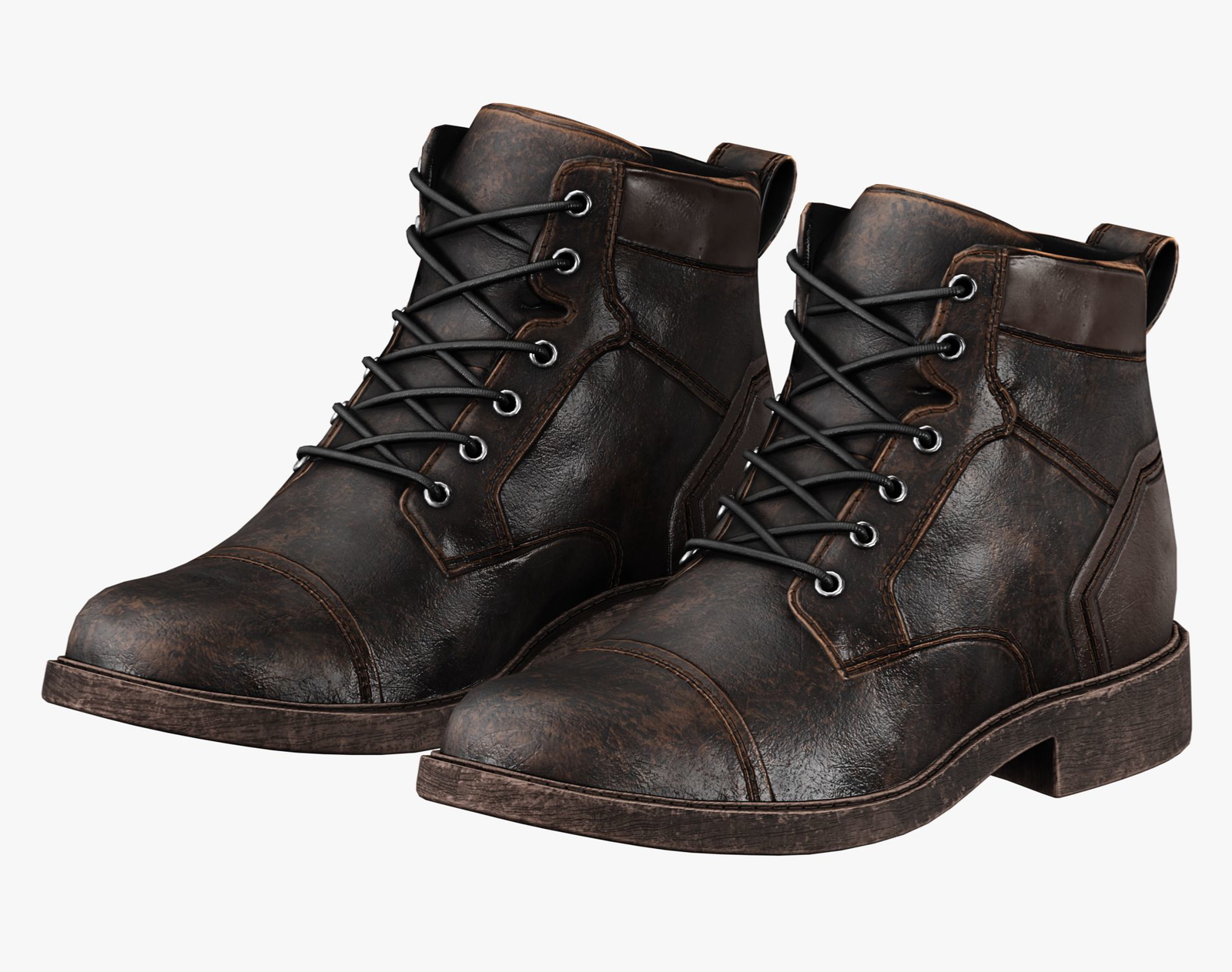 Leather Boots Pack 2 - Game-Ready PBR Footwear for VRChat & Unity | WOLVES STUDIO