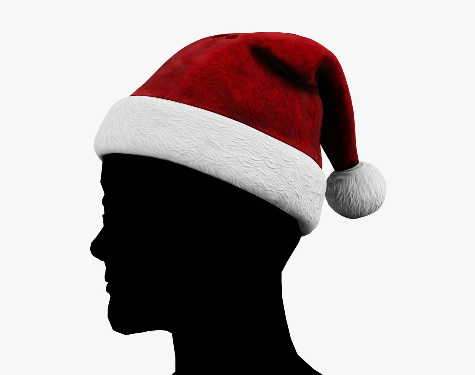 Classic Santa Hat Red - Christmas Avatar Accessory | WOLVES STUDIO