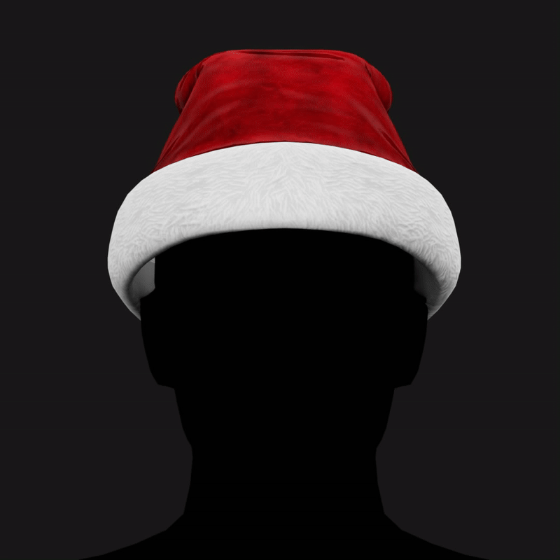 Classic Santa Hat Red - Christmas Avatar Accessory | WOLVES STUDIO