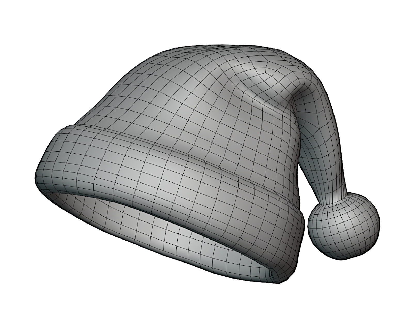 Classic Santa Hat Black - Christmas Avatar Accessory | WOLVES STUDIO