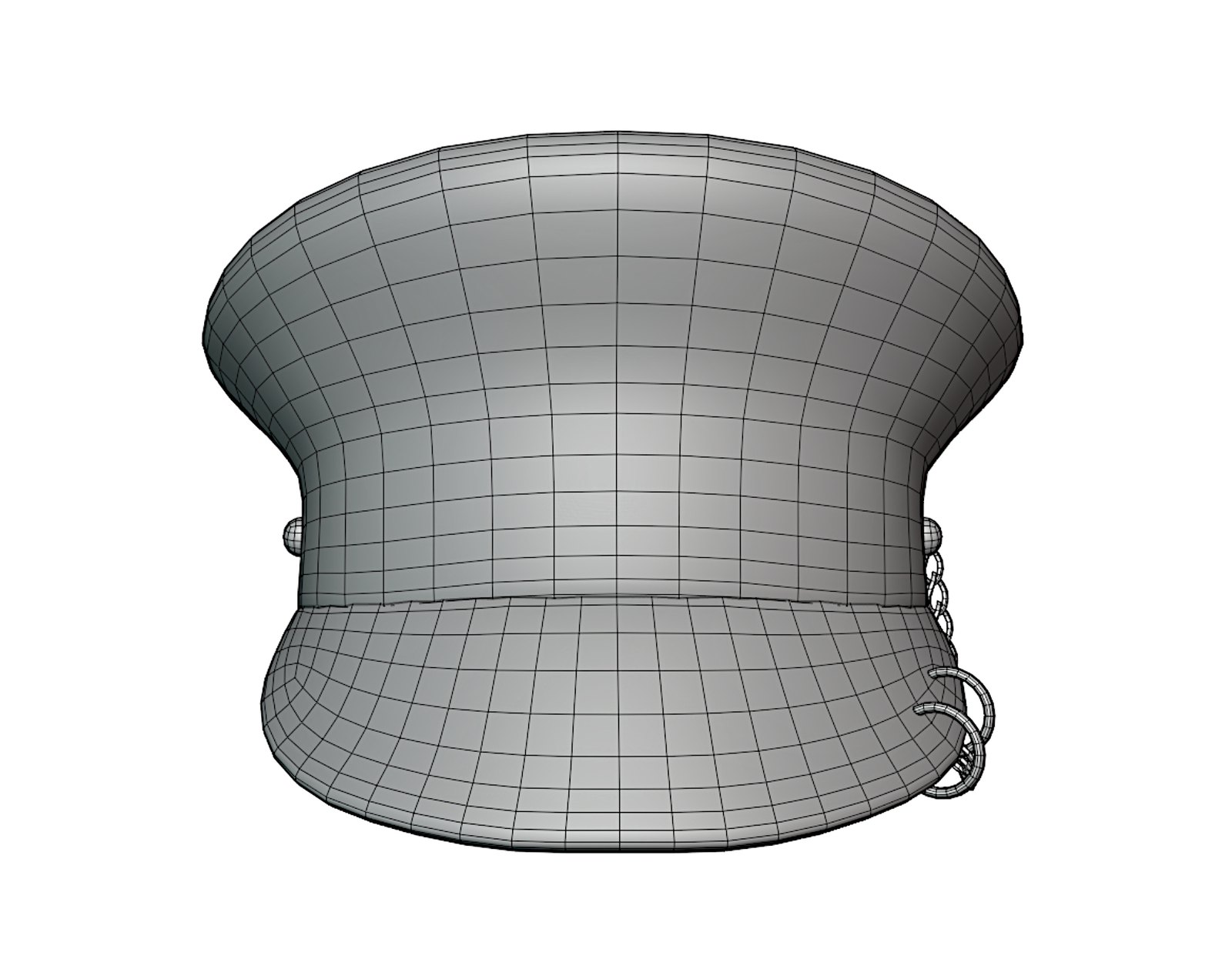 Red Latex Military Hat with Chain Detail - Avatar Accessory | WOLVES STUDIO