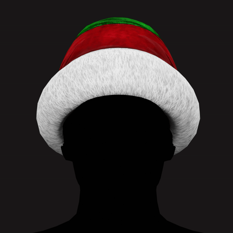 Red and Green Striped Santa Hat - Christmas Accessory | WOLVES STUDIO