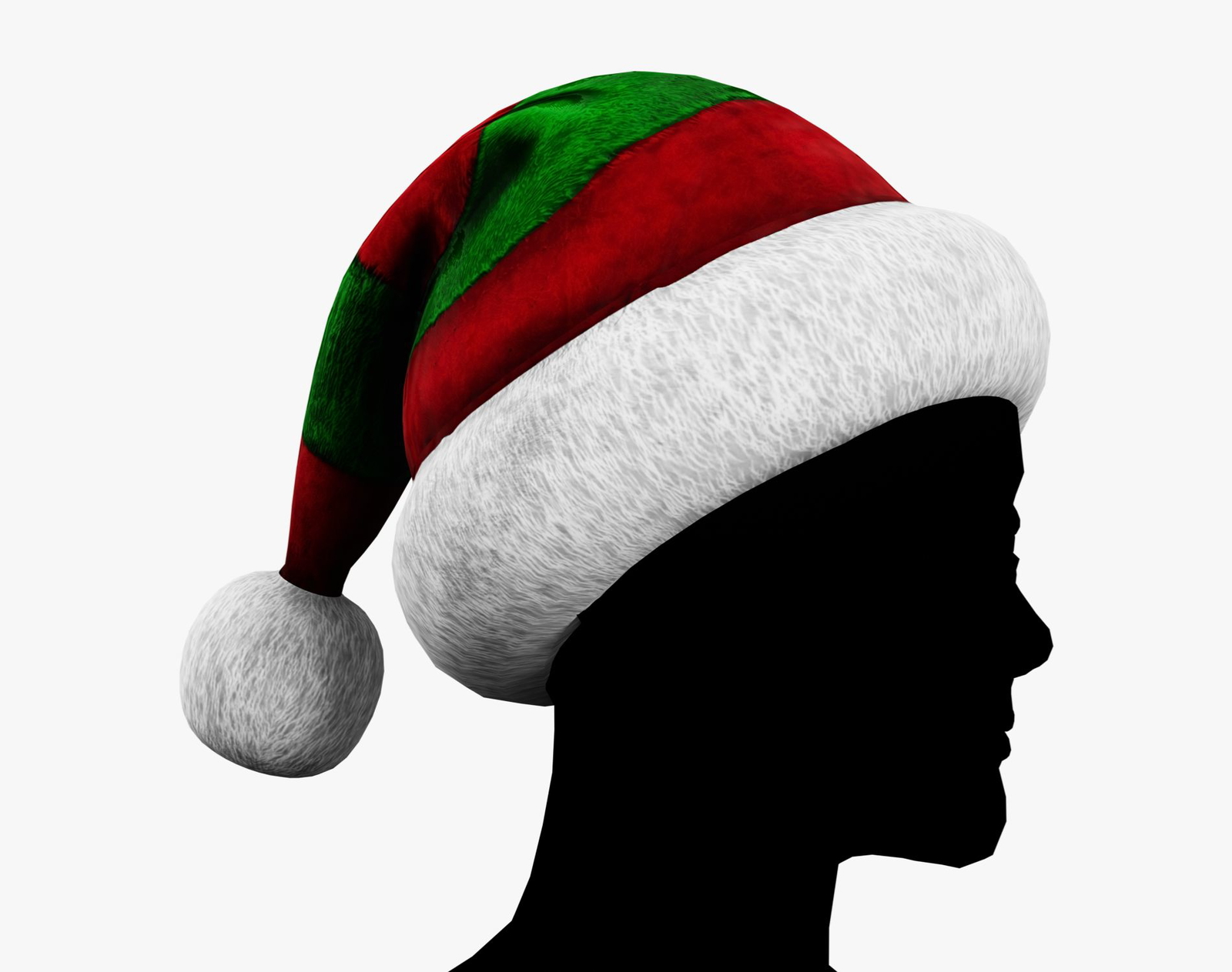 Red and Green Striped Santa Hat - Christmas Accessory | WOLVES STUDIO