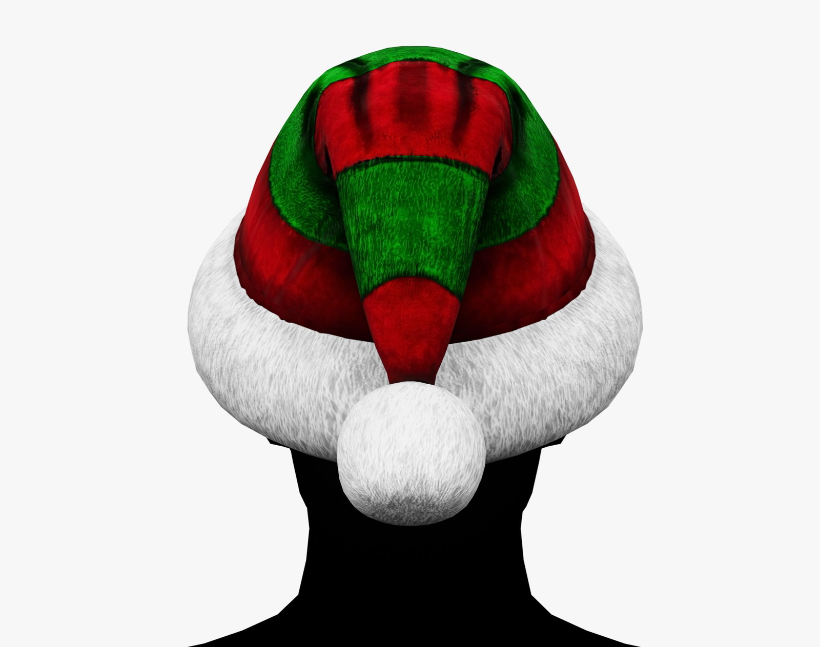 Red and Green Striped Santa Hat - Christmas Accessory | WOLVES STUDIO