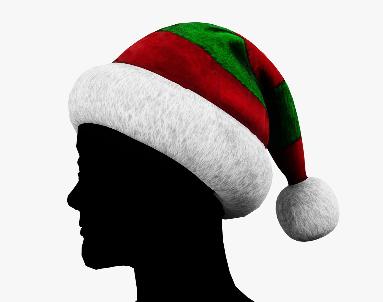 Red and Green Striped Santa Hat - Christmas Accessory | WOLVES STUDIO