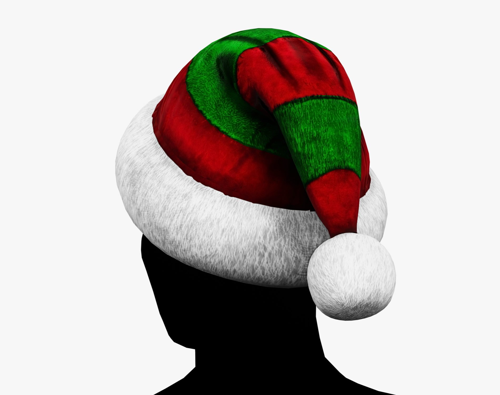 Red and Green Striped Santa Hat - Christmas Accessory | WOLVES STUDIO