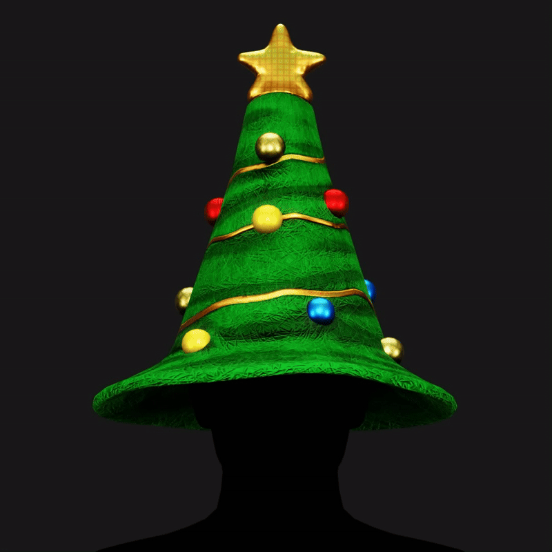 Christmas Tree Hat - Festive Avatar Accessory | WOLVES STUDIO