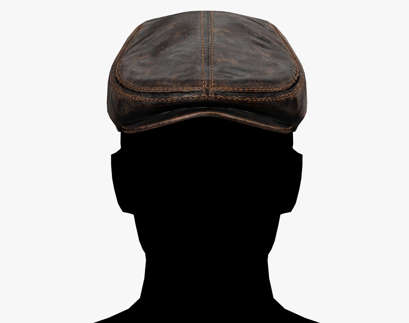 Classic Black Leather Flat Cap Vintage | WOLVES STUDIO