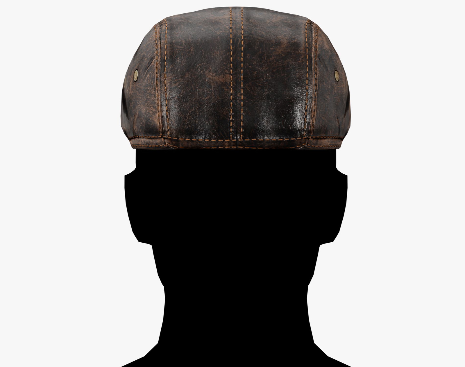 Classic Black Leather Flat Cap Vintage | WOLVES STUDIO