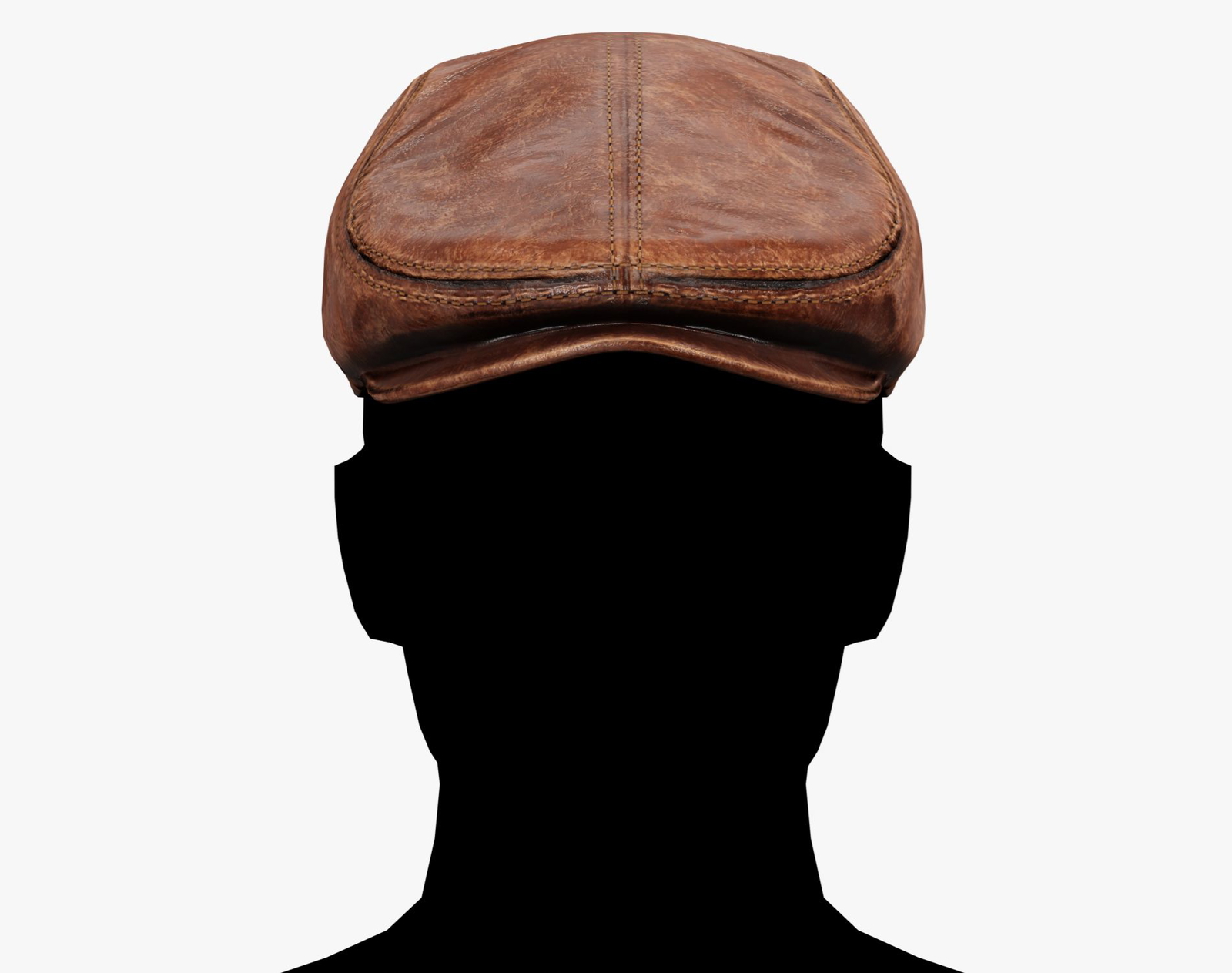 Classic Brown Leather Flat Cap Vintage | WOLVES STUDIO