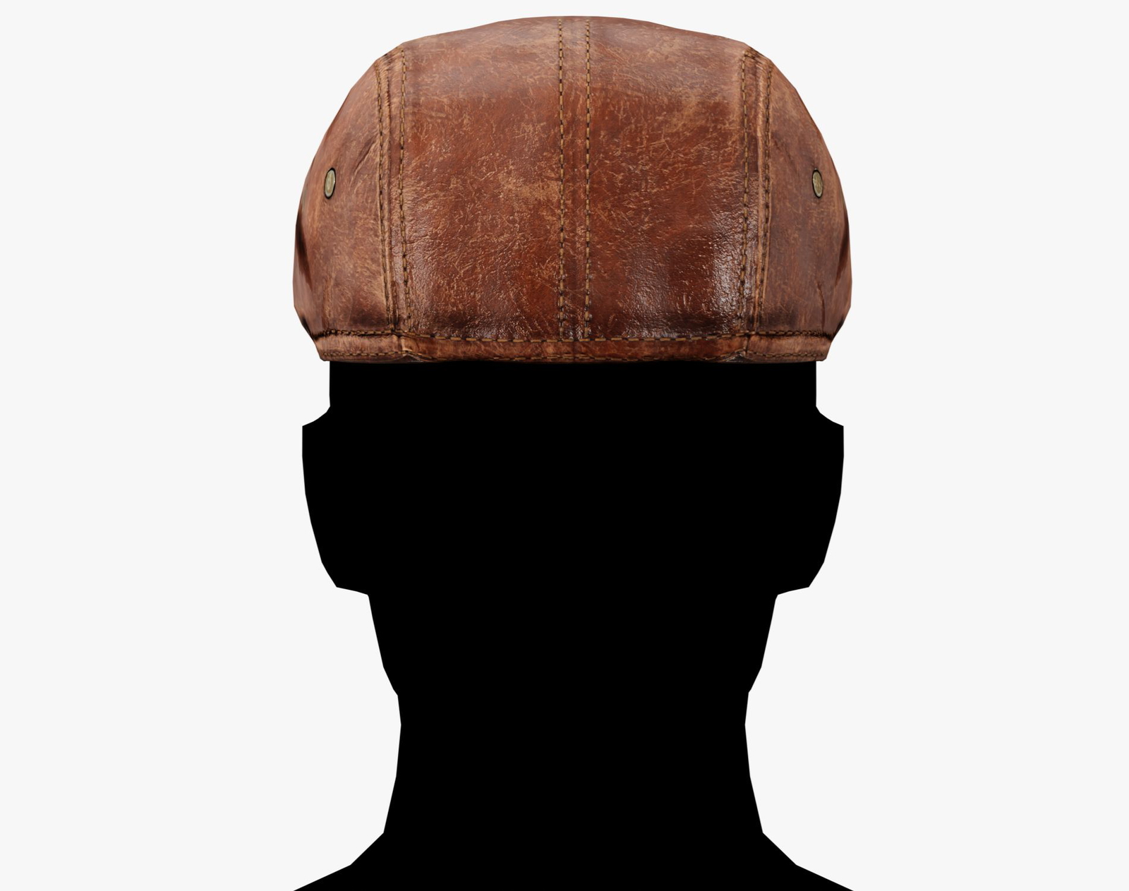 Classic Brown Leather Flat Cap Vintage | WOLVES STUDIO