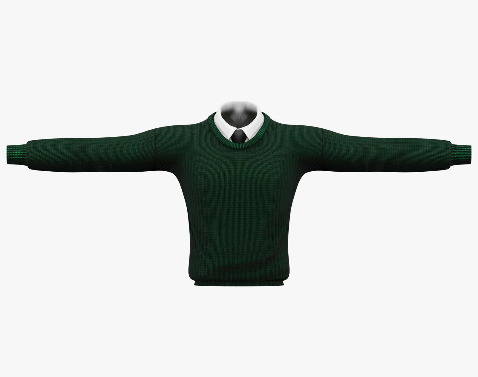 Men's Crew Neck Sweater + Shirt Collar with Tie Pack | WOLVES STUDIO