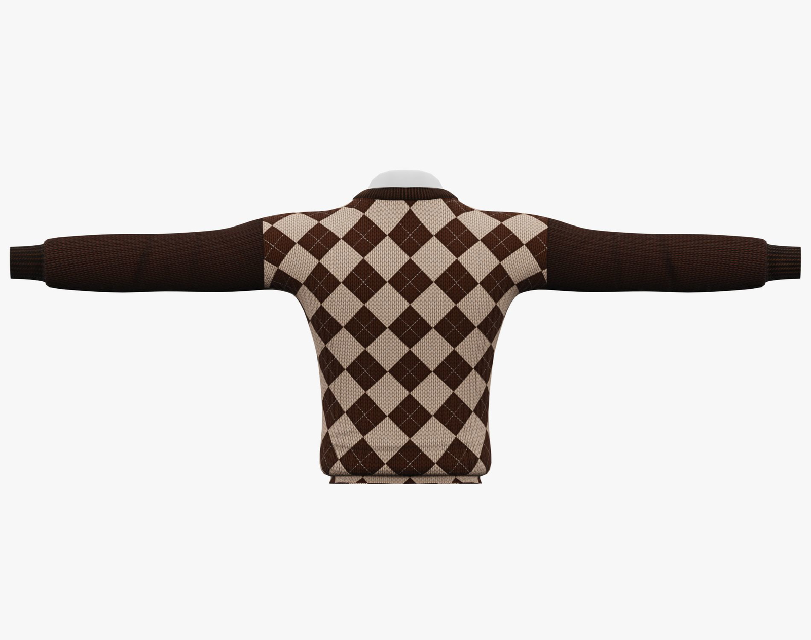 Men's Crew Neck Sweater Diamond Pattern + Shirt Collar with Tie Pack | WOLVES STUDIO