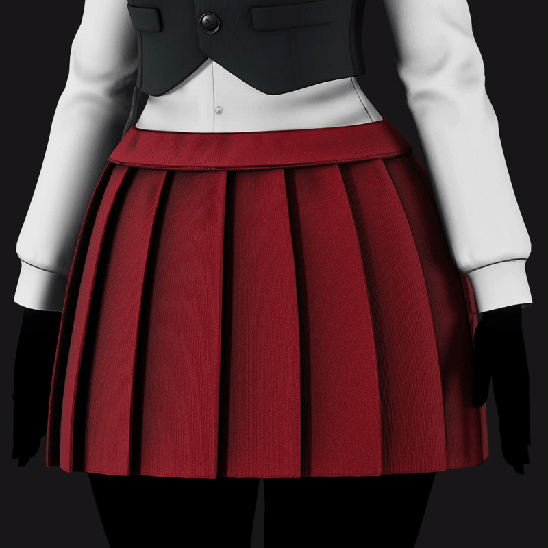 Women’s Pleated Skirt Pack - VRChat Clothing | WOLVES STUDIO