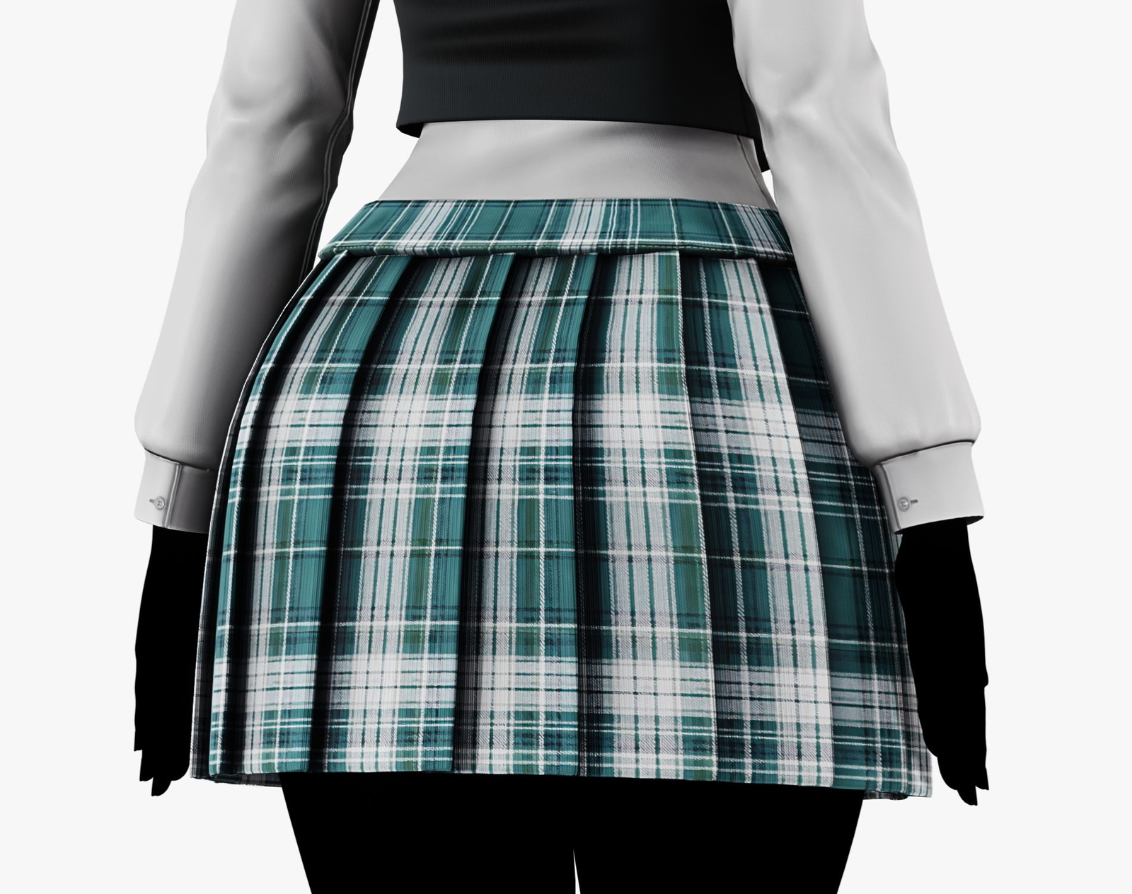 Women’s Pleated Plaid Skirt Pack - VRChat Clothing | WOLVES STUDIO