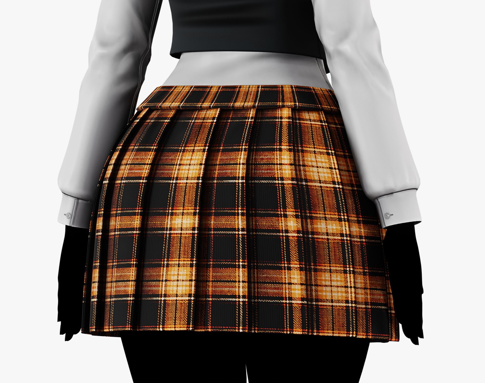 Women’s Pleated Plaid Skirt Pack - VRChat Clothing | WOLVES STUDIO