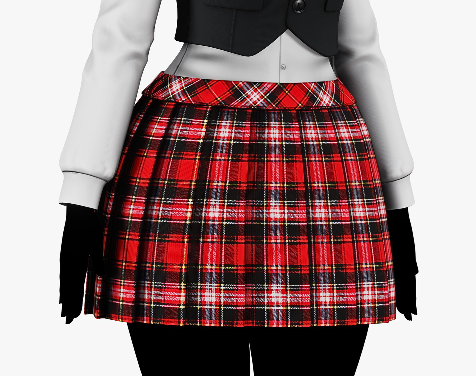 Women’s Pleated Plaid Skirt Pack - VRChat Clothing | WOLVES STUDIO