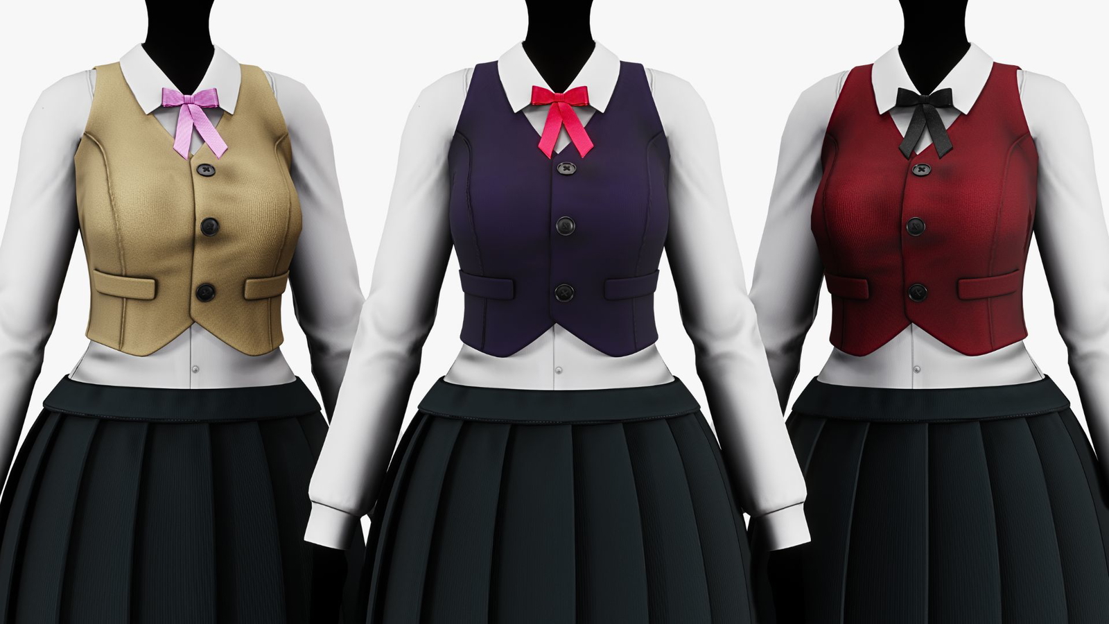 Women’s Vest Shirt + Ribbon - VRChat Clothing | WOLVES STUDIO