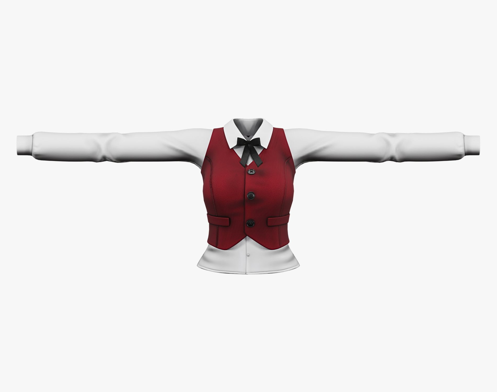 Women’s Vest Shirt + Ribbon - VRChat Clothing | WOLVES STUDIO