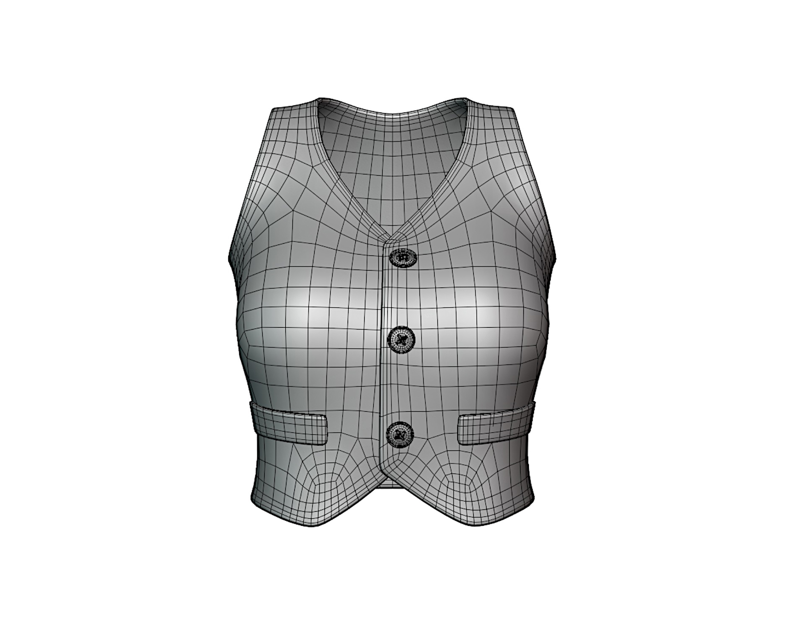 Women’s Vest Shirt + Ribbon - VRChat Clothing | WOLVES STUDIO