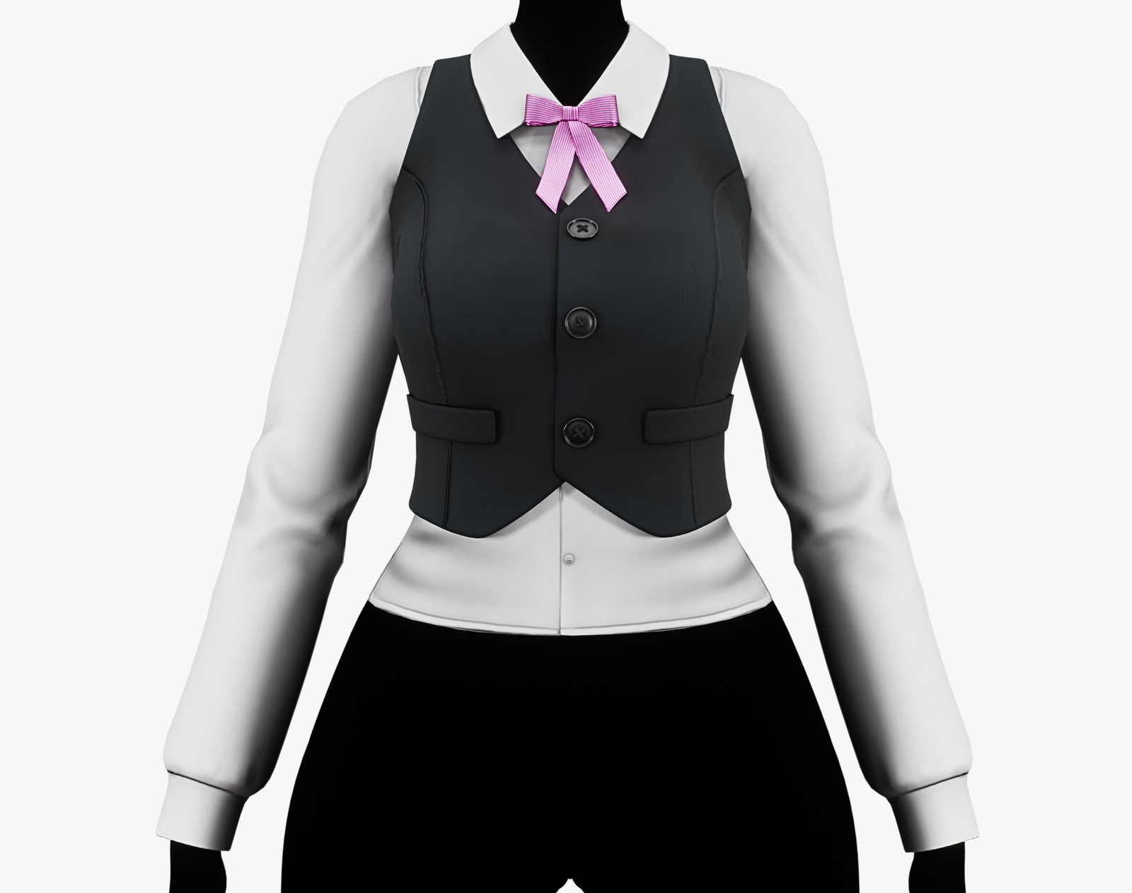 Women’s Vest Shirt + Ribbon - VRChat Clothing | WOLVES STUDIO