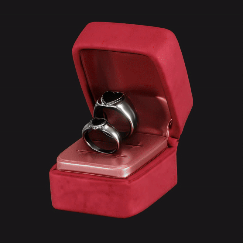Valentine’s Promise Rings Box - Romantic Prop | WOLVES STUDIO