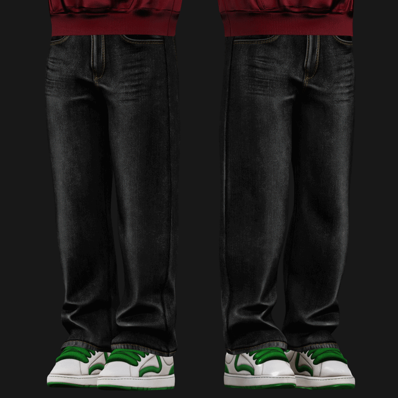 Male Baggy Denim Pants | Rigged | VRChat Clothing | WOLVES STUDIO