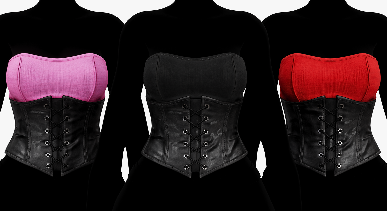 Dark Babe Leather Corset Pack (EGIRL) | WOLVES STUDIO