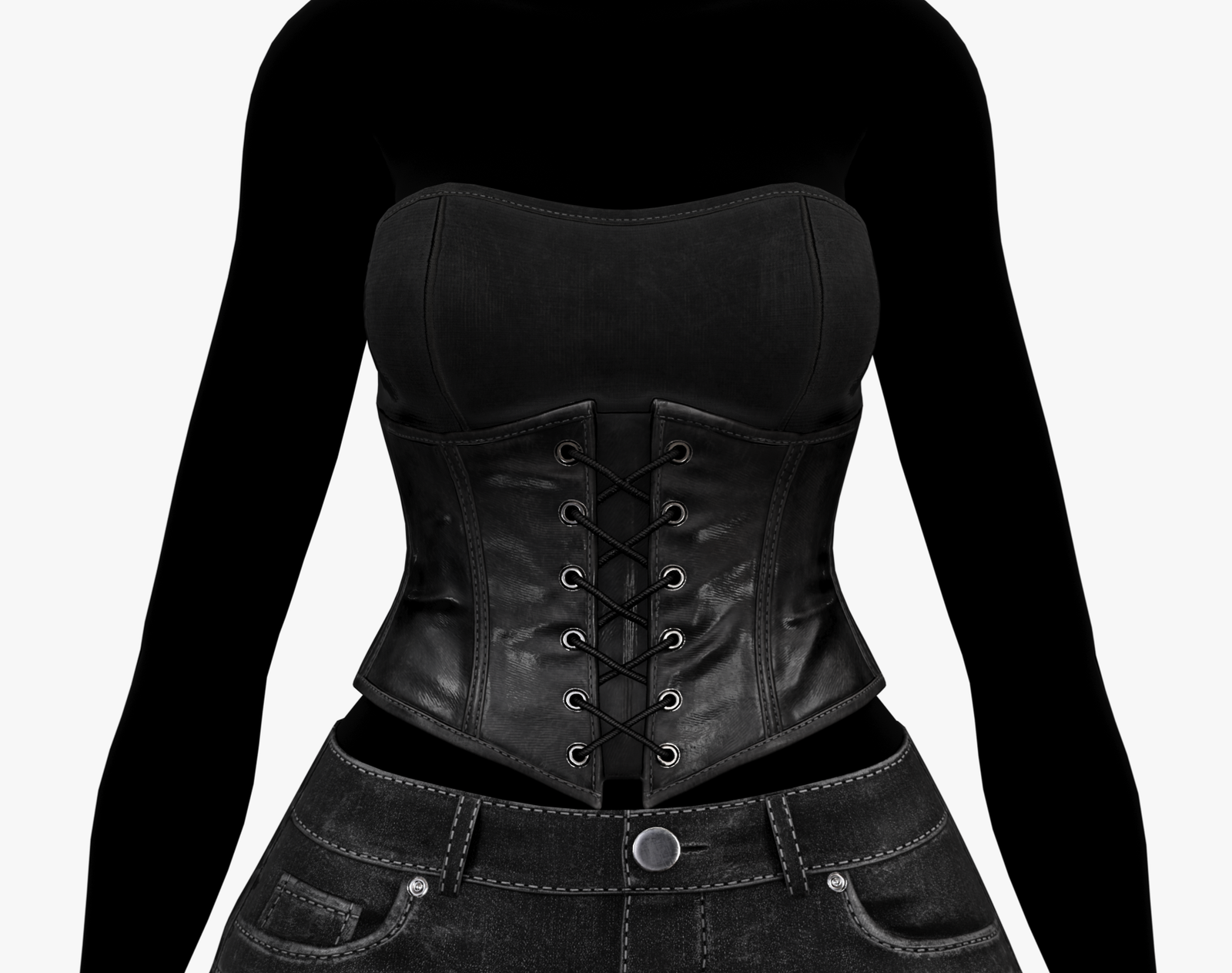 Dark Babe Leather Corset Pack (EGIRL) | WOLVES STUDIO