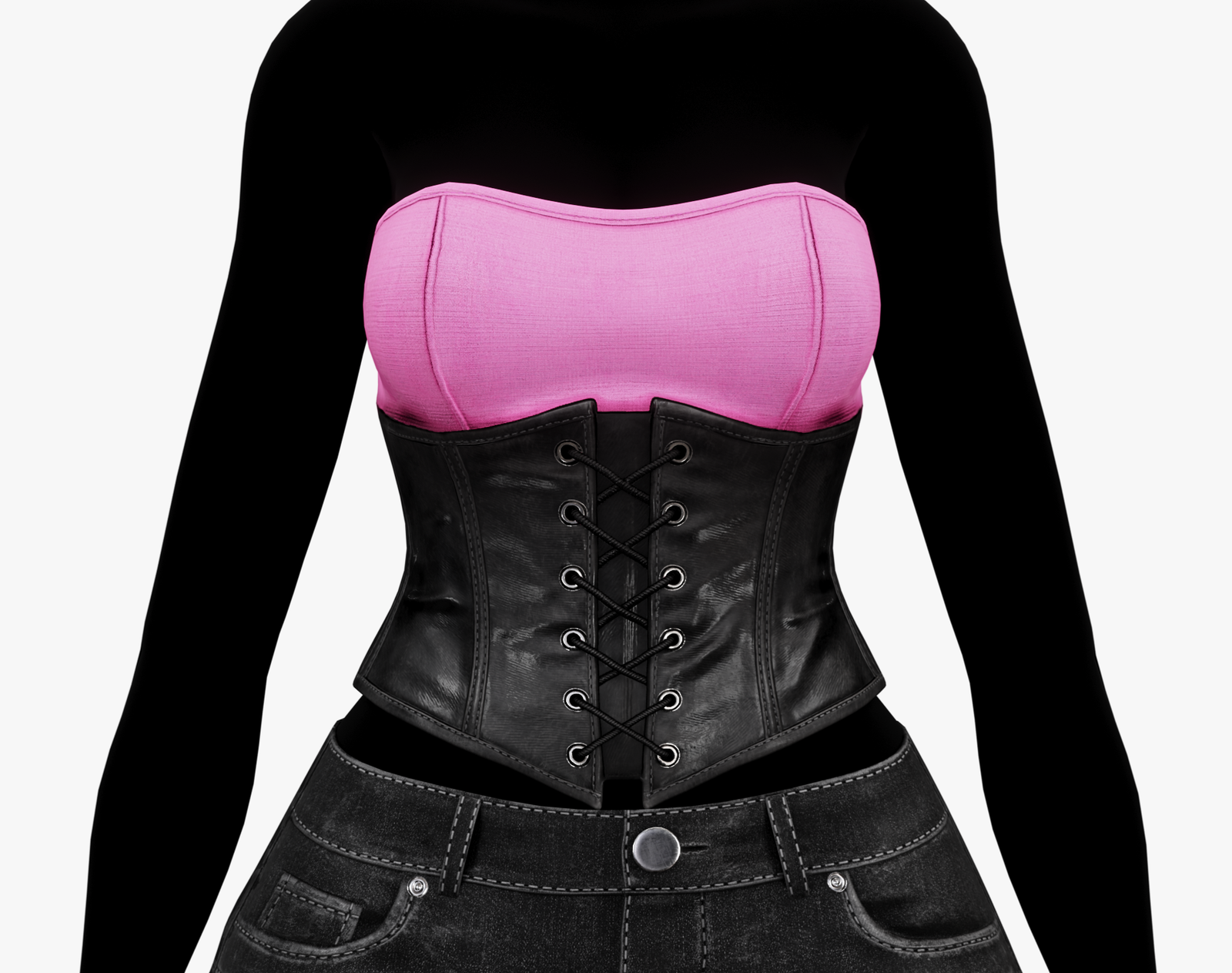 Dark Babe Leather Corset Pack (EGIRL) | WOLVES STUDIO
