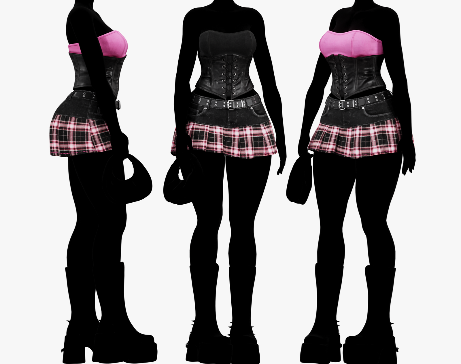 Dark Babe Leather Corset Pack (EGIRL) | WOLVES STUDIO