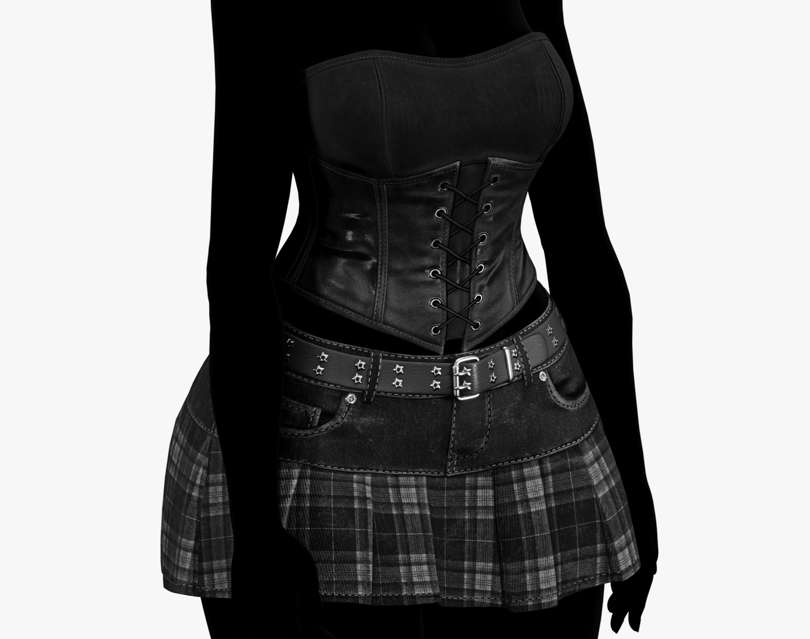 Dark Babe Leather Corset Pack (EGIRL) | WOLVES STUDIO