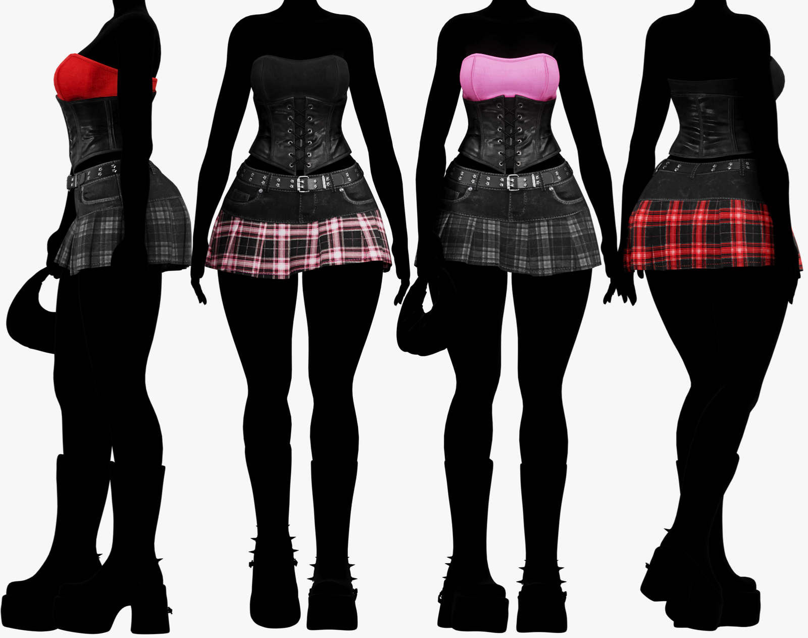 Dark Babe Leather Corset Pack (EGIRL) | WOLVES STUDIO