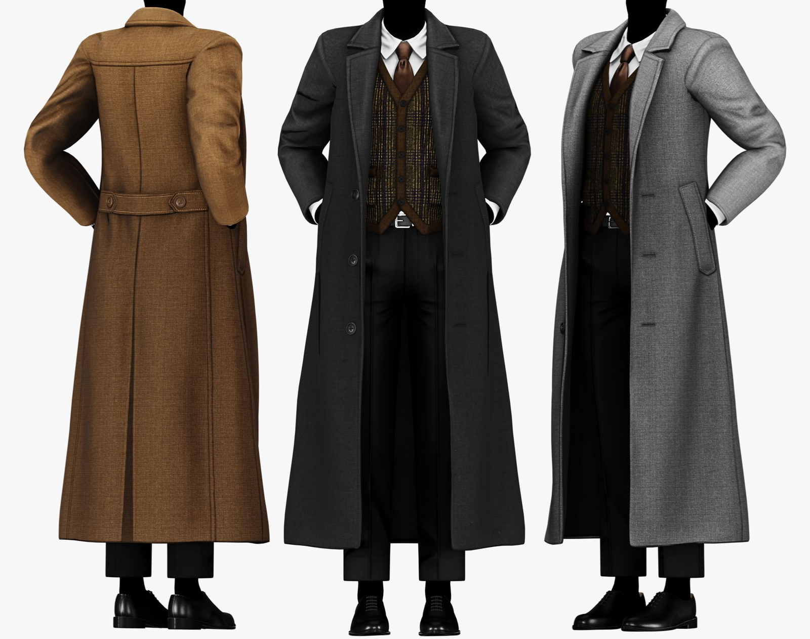 Classic Mens Winter Overcoat | WOLVES STUDIO